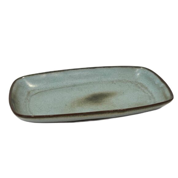 Frankoma Pottery 5ps Vintage Rectangle Dish Woodland Moss Terra Cotta Rustic - Picture 1 of 7
